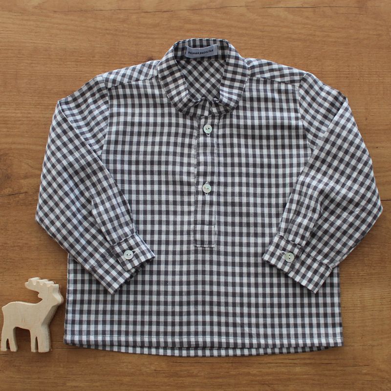 Camisa Mao Vichy Antracita 