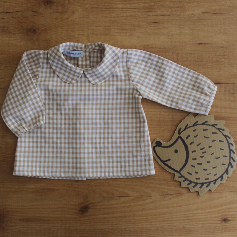 Camisa Bebé Vichy Beige 